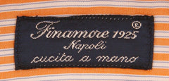 Finamore Napoli Orange Striped Shirt - Slim - (FN1810162) - Parent