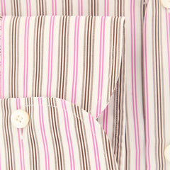 Finamore Napoli Pink Striped Shirt - Slim - (2018030112) - Parent