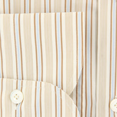 Finamore Napoli Brown Striped Shirt - Slim - (201803148) - Parent