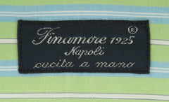 Finamore Napoli Light Green Striped Shirt - Slim - (2018030129) - Parent