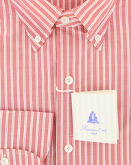Finamore Napoli Red Striped Shirt - Slim - (2018030116) - Parent