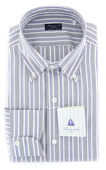 Finamore Napoli Blue Striped Shirt - Slim - (201803016) - Parent