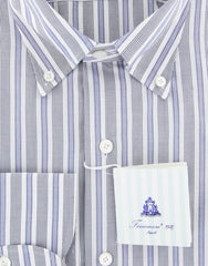Finamore Napoli Blue Striped Shirt - Slim - (201803016) - Parent