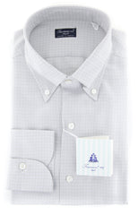 Finamore Napoli Light Gray Check Shirt - Slim - (201803149) - Parent