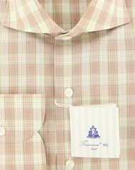Finamore Napoli Cream Plaid Shirt - Slim - (FN822175) - Parent