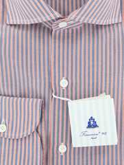 Finamore Napoli Orange Striped Shirt - Slim - (FN1215174) - Parent