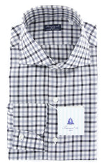 Finamore Napoli Gray Plaid Shirt - Slim - (F1171812) - Parent