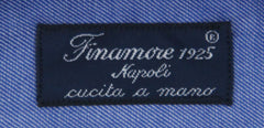 Finamore Napoli Blue Melange Cotton Shirt - Slim - (E3) - Parent
