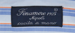 Finamore Napoli Light Blue Striped Shirt - Slim - (2018031412) - Parent