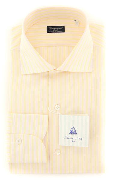 Finamore Napoli Yellow Striped Shirt - Slim - (201803158) - Parent