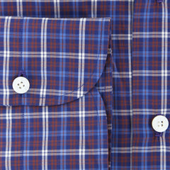 Finamore Napoli Dark Blue Plaid Shirt - Slim - (FN825178) - Parent