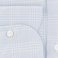 Finamore Napoli Light Blue Check Cotton Shirt - Slim - (744) - Parent