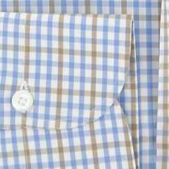 Finamore Napoli White Check Cotton Blend Shirt - Slim - (945) - Parent
