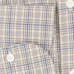Finamore Napoli Brown Check Cotton Shirt - Slim - (752) - Parent