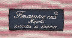 Finamore Napoli Burgundy Red Striped Cotton Shirt - Slim - (QT) - Parent