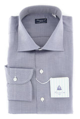 Finamore Napoli Gray Solid Shirt - Slim - (FN821176) - Parent