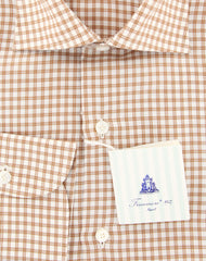 Finamore Napoli Cream Shephard's Shirt - Full - (F14188) - Parent