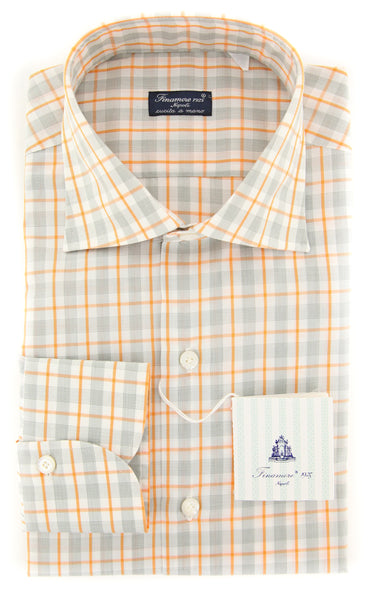 Finamore Napoli Off White Window Shirt - Slim - (F141810) - Parent