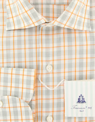 Finamore Napoli Off White Window Shirt - Slim - (F141810) - Parent