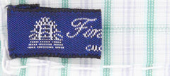 Finamore Napoli Off White Plaid Pocket Square - x 12" - (FN7271710)