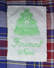 Finamore Napoli Red Plaid Shirt - Extra Slim - XL/XL - (26SEN01168203)