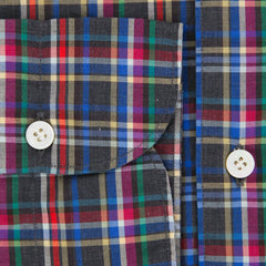 Finamore Napoli Brown Plaid Shirt - Extra Slim - L/L - (SEN01169103)