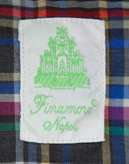 Finamore Napoli Brown Plaid Shirt - Extra Slim - L/L - (SEN01169103)