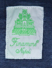 Finamore Napoli Denim Blue Shirt - 15.5/39 - (30STP01185301)