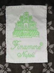 Finamore Napoli Brown Floral Shirt - Extra Slim - S/S - (25SEN08024601)