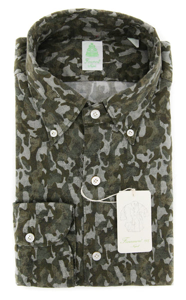 Finamore Napoli Camouflage Shirt - Extra Slim - (FN803351) - Parent