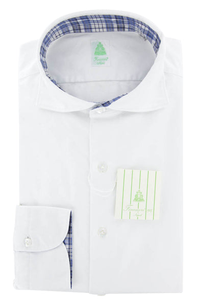 Finamore Napoli White Shirt - Extra Slim - XL/XL - (23SEN14100801)
