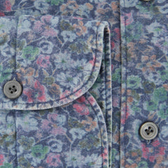 Finamore Napoli Blue Floral Denim Shirt - Extra Slim - (PL) - Parent