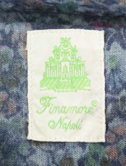 Finamore Napoli Blue Floral Denim Shirt - Extra Slim - (PL) - Parent