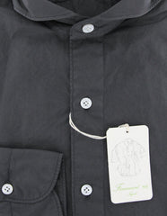 Finamore Napoli Gray Solid Shirt - Extra Slim - 15/38 - (SENX211)