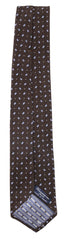 Finamore Napoli Brown Fancy Silk Tie (10013)