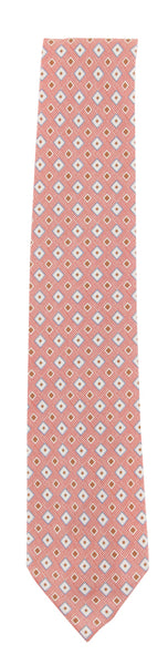 Finamore Napoli Red Foulard Silk Tie - 3.25" x 58" - (9S)