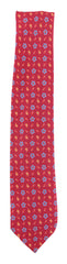 Finamore Napoli Red Floral Silk Tie - 3.25" x 58" - (9H)
