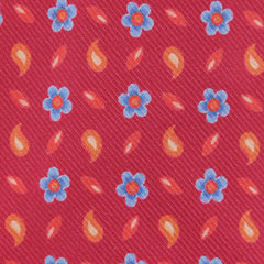 Finamore Napoli Red Floral Silk Tie - 3.25" x 58" - (9H)