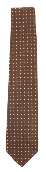 Finamore Napoli Brown Character Silk Tie (942)