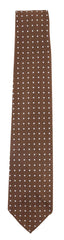 Finamore Napoli Brown Character Silk Tie (942)