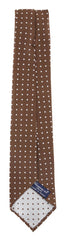 Finamore Napoli Brown Character Silk Tie (942)