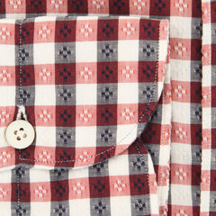 Finamore Napoli Red Check Cotton Shirt - Extra Slim - (IU) - Parent