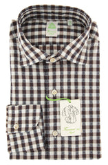 Finamore Napoli Midnight Navy Blue Check Shirt - Extra Slim - (OY) - Parent