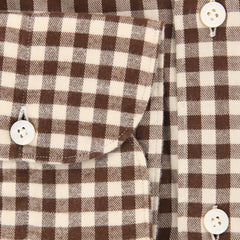 Finamore Napoli Brown Check Shirt - Extra Slim - (2018022723) - Parent