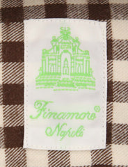 Finamore Napoli Brown Check Shirt - Extra Slim - (2018022723) - Parent