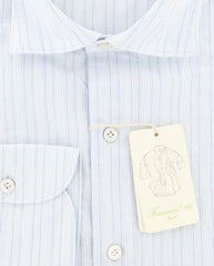 Finamore Napoli Light Blue Striped Shirt - Extra Slim - (2018022313) - Parent