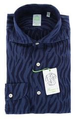 Finamore Napoli Dark Blue Shirt - Extra Slim - 15.5/39 - (F19186)