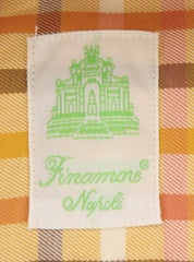 Finamore Napoli Orange Plaid Shirt - Extra Slim - (F19181) - Parent