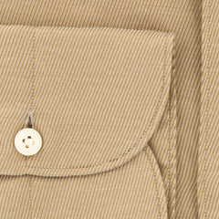 Finamore Napoli Brown Solid Cotton Shirt - Extra Slim - (F8) - Parent