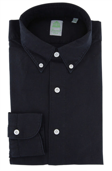 Finamore Napoli Black Solid Cotton Shirt - Extra Slim - (YH) - Parent